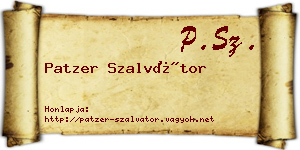 Patzer Szalvátor névjegykártya